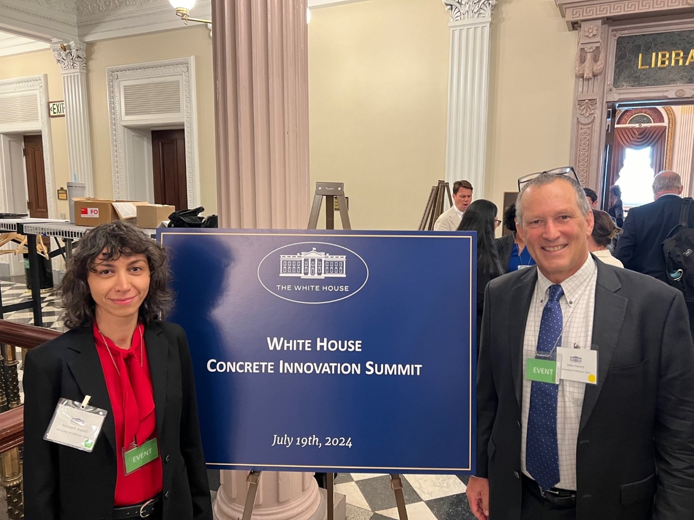 Nassiri and Harvey at White House Concrete Innovation Summit